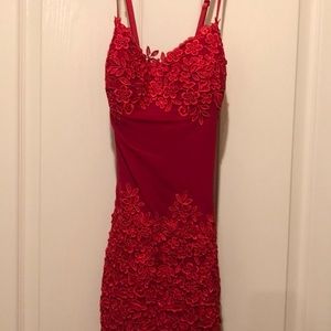 Red formal dress